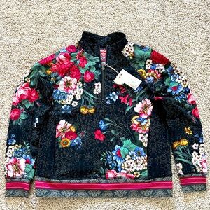 JOHNNY WAS Onyx Sistine Half Zip Pullover with tote